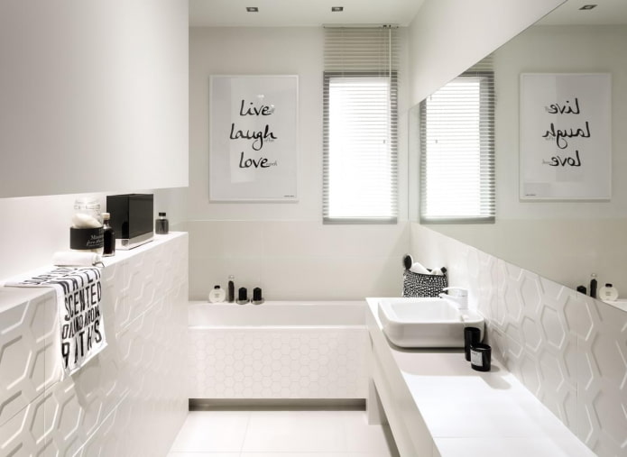 black and white bathroom