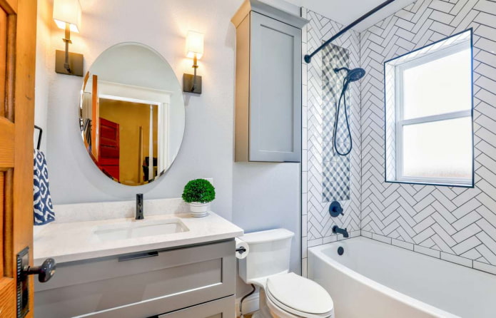 gray-blue bathroom