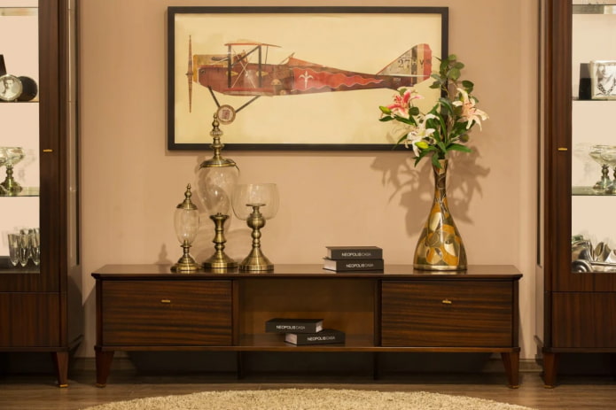 cabinet in mahogany color