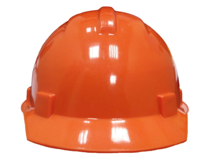 orange helmet