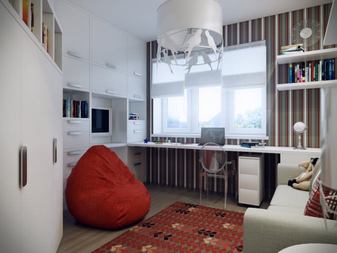 combination of wall, floor and ceiling colors for low ceilings
