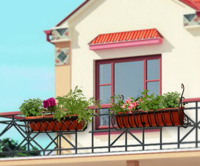 baskets with flowers