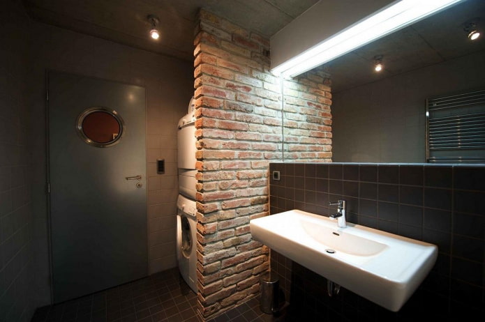 bathroom with laundry