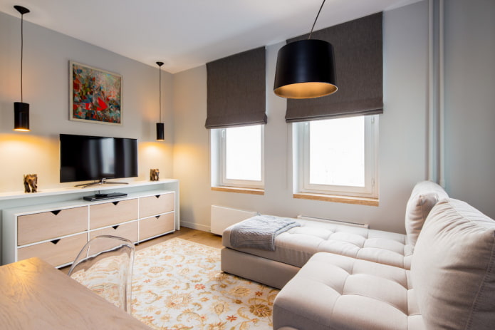 TV stand in the living room interior