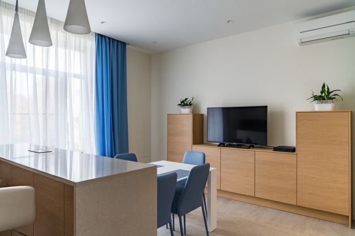 chipboard TV stand in interior