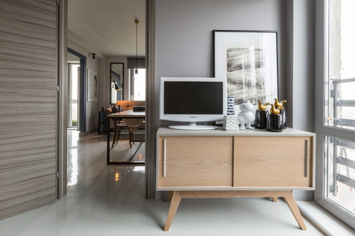 TV stand in the interior