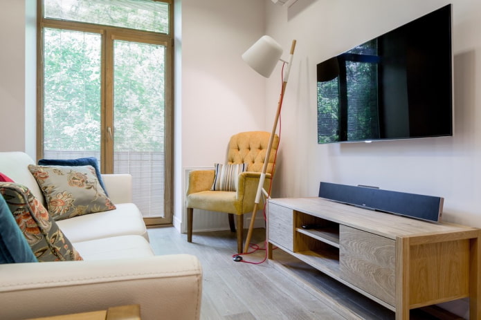 TV stand in the living room interior
