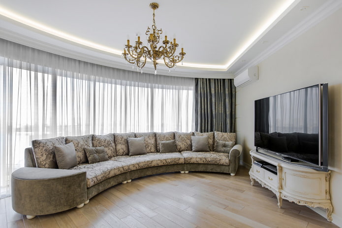 TV stand in the interior in a classic style