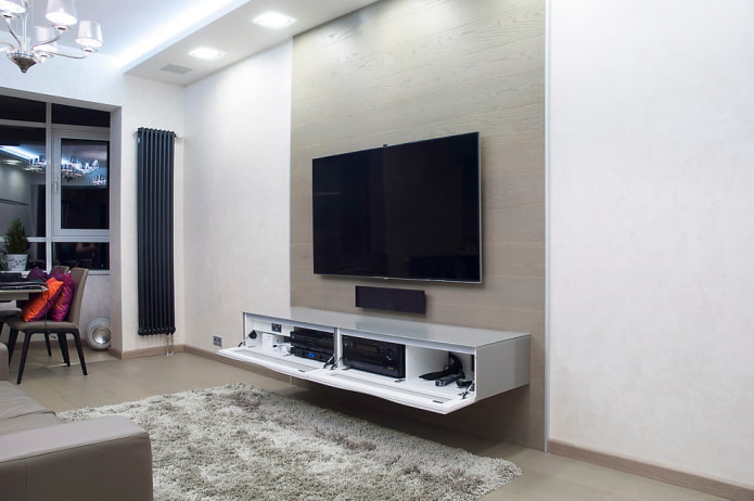 TV stand in a modern style interior