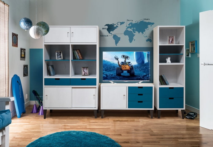 TV stand in the interior of the children's room