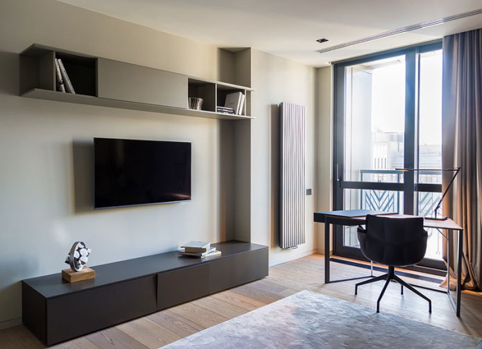 TV stand in a minimalist interior