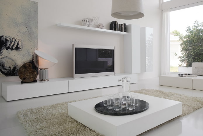 TV stand in a minimalist interior