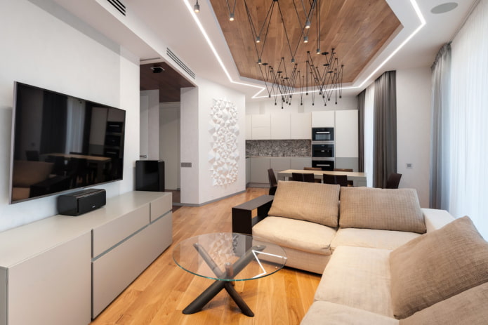 TV stand in a modern style interior