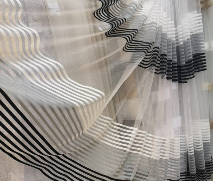 striped tulle