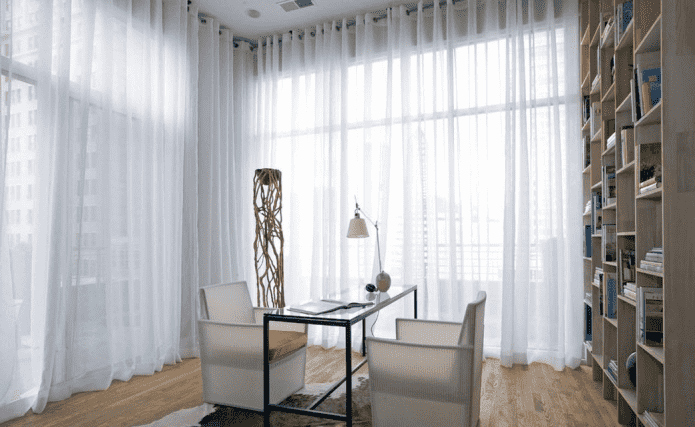 tulle in the office interior