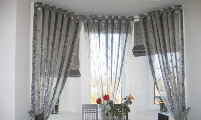 tulle on bay windows