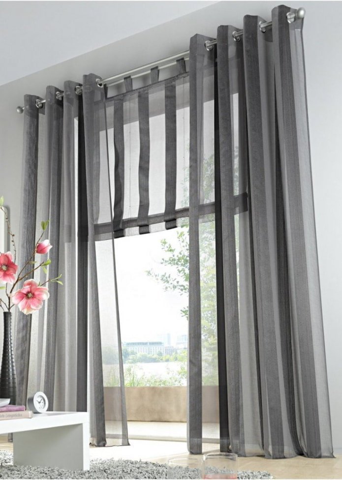 curtains with striped eyelets