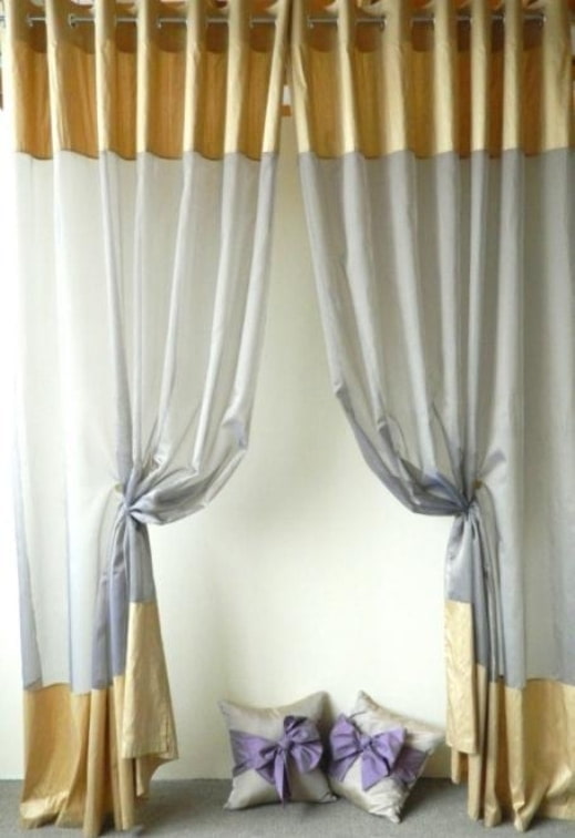 curtains on eyelets with edging