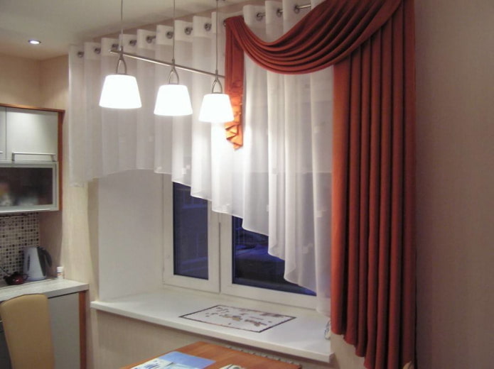asymmetrical curtains on eyelets