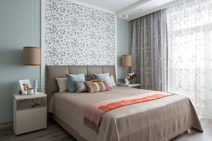 embroidered curtains in the bedroom