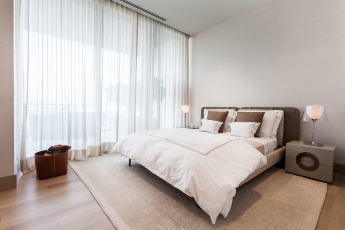 white curtains
