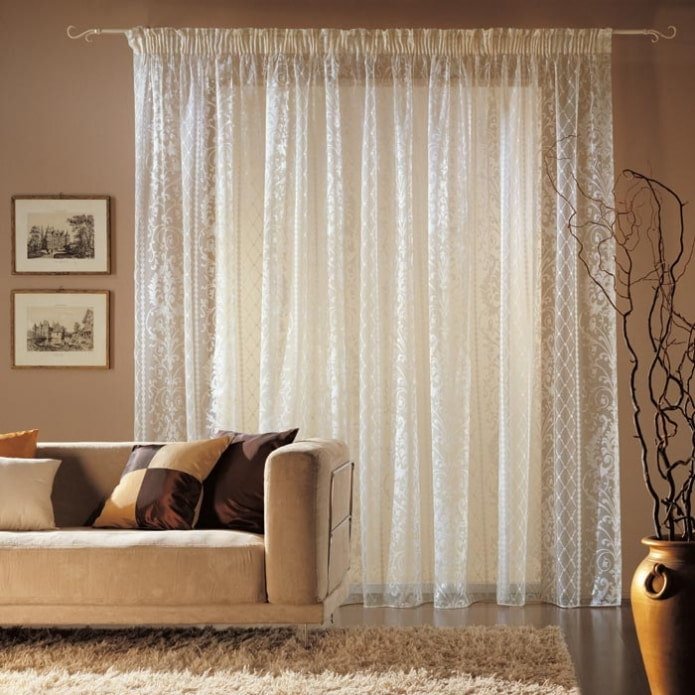 tulle with embroidery