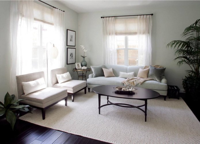 tulle with roman blinds