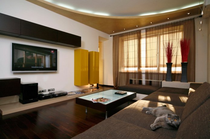 combination of tulle with roller blinds