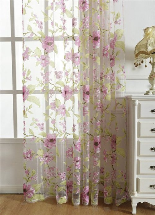 tulle with flowers