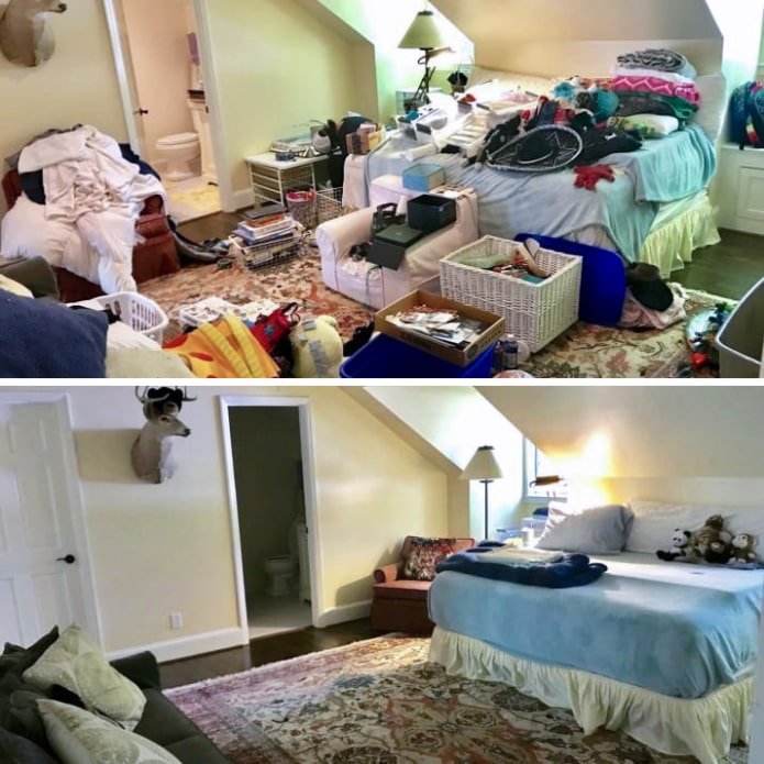 Attic Room Before and After