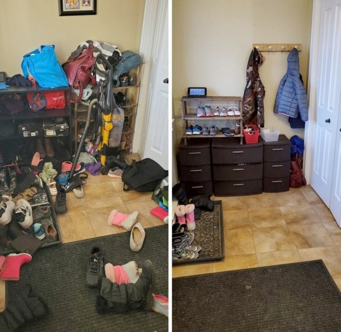Clutter in the hallway