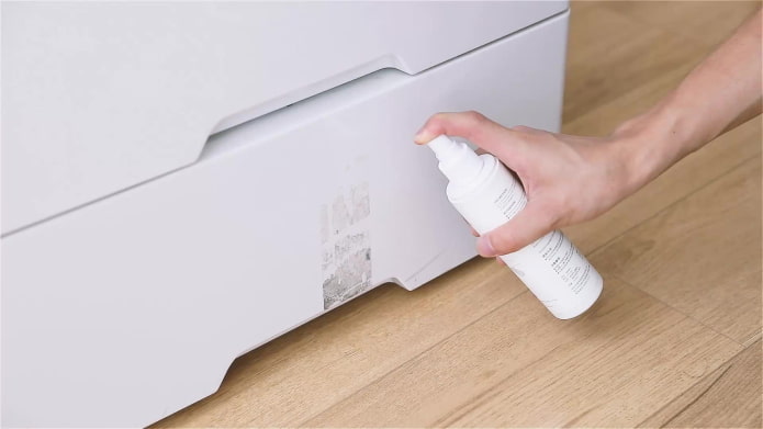 adhesive tape on the refrigerator