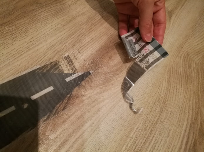 scotch tape residue on laminate