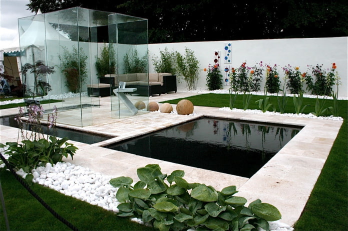 modern landscape design of the site