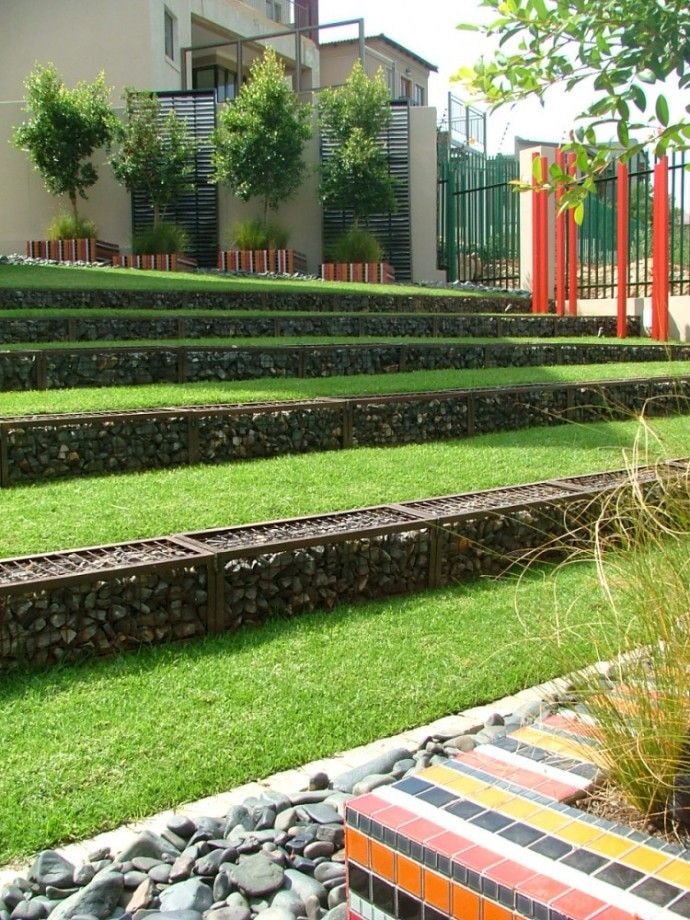 gabions on a slope