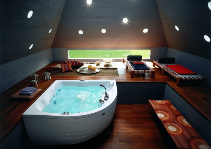 Bathroom with interior lighting