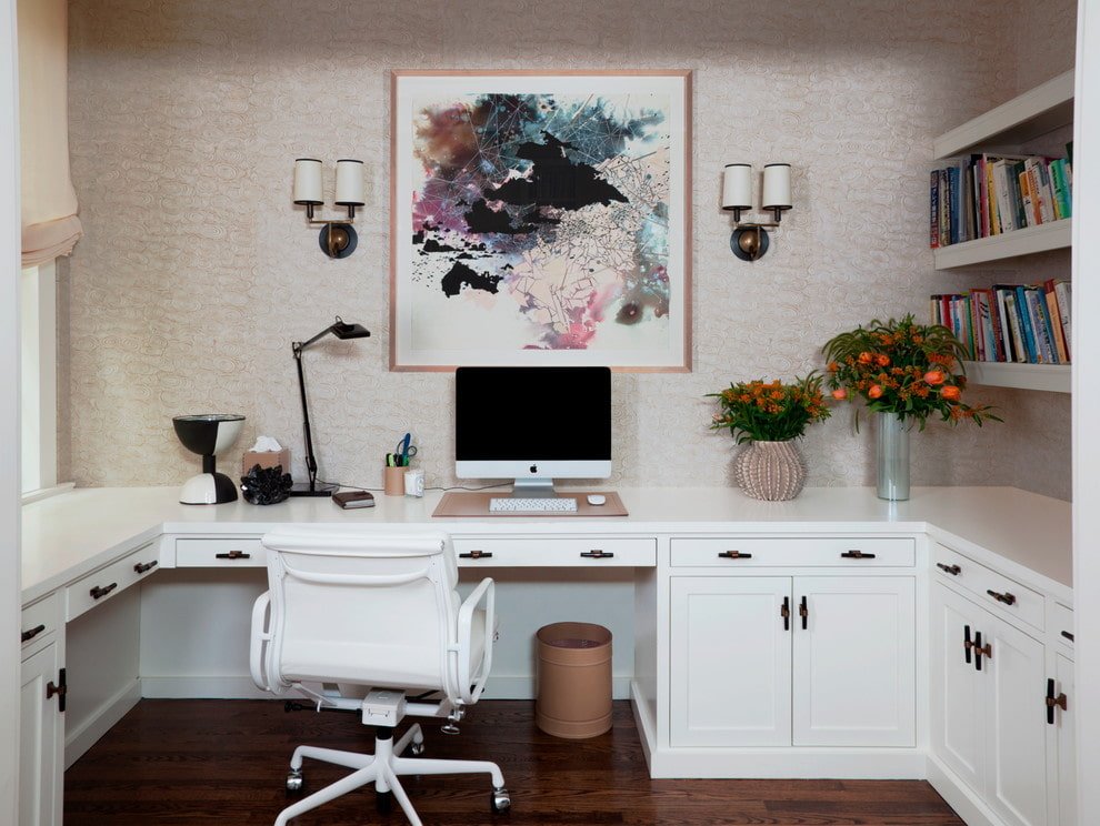 white corner computer desk