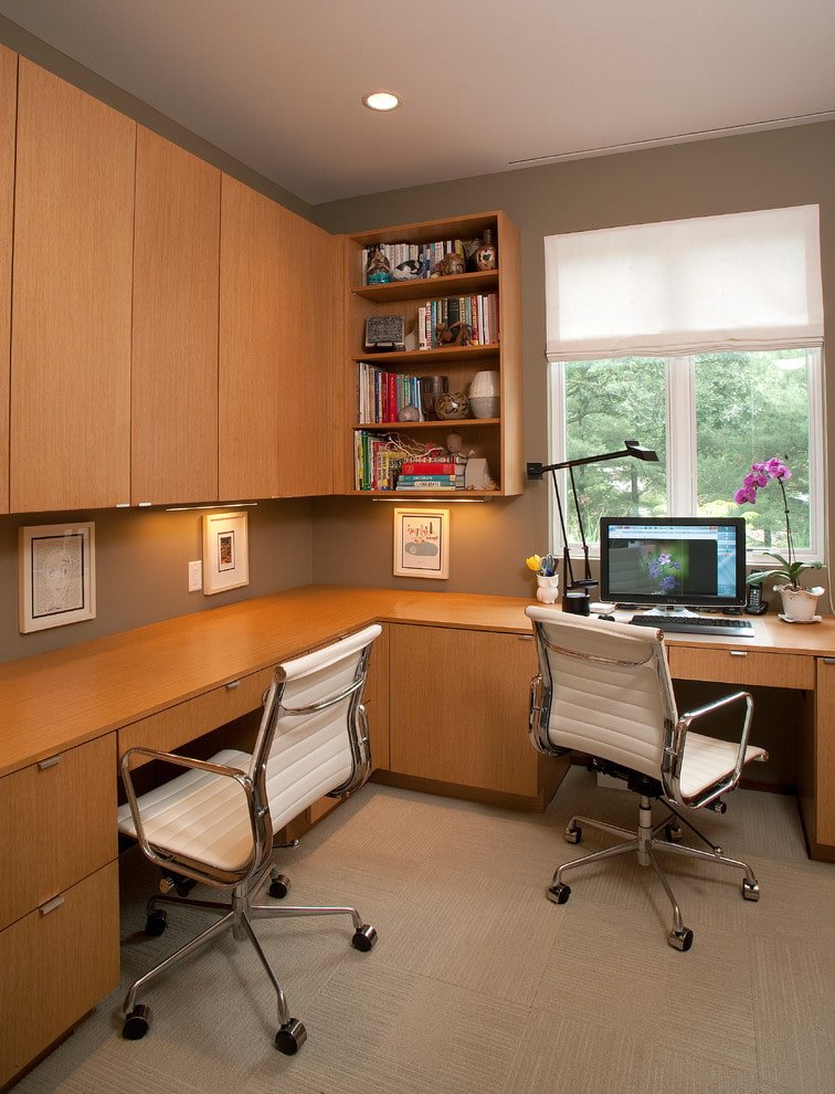 corner desk with cabinets