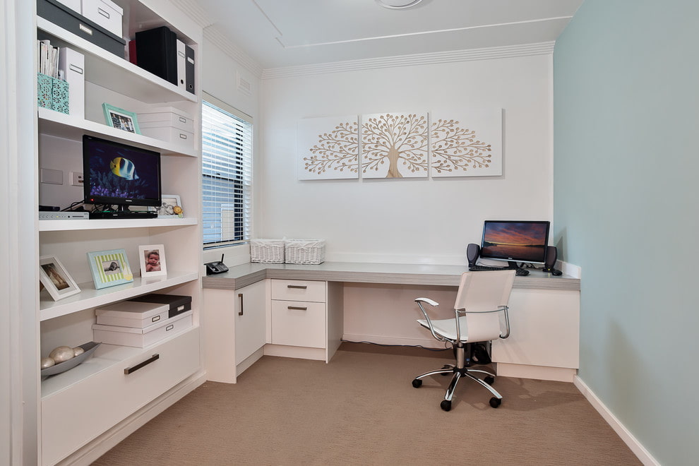 corner desk with nightstand