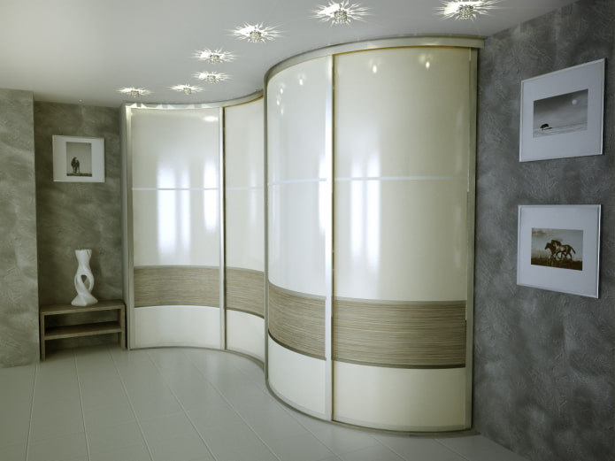 corner wardrobe in the interior of the hall