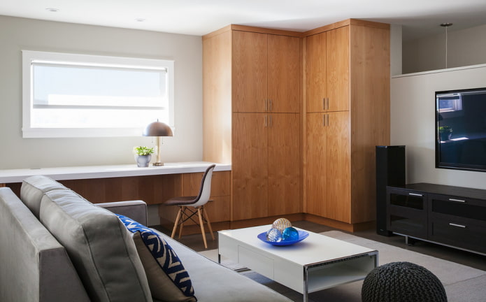 wooden corner cabinet