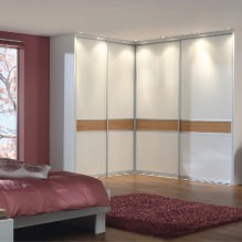 Corner wardrobe in the bedroom: types, contents, sizes, design-6
