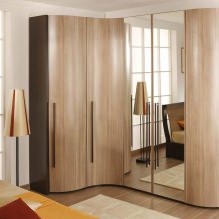 Corner wardrobe in the bedroom: types, contents, sizes, design-8