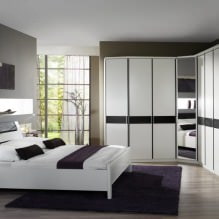 Corner wardrobe in the bedroom: types, contents, sizes, design-10