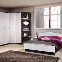 Corner wardrobe in the bedroom: types, contents, sizes, design-11