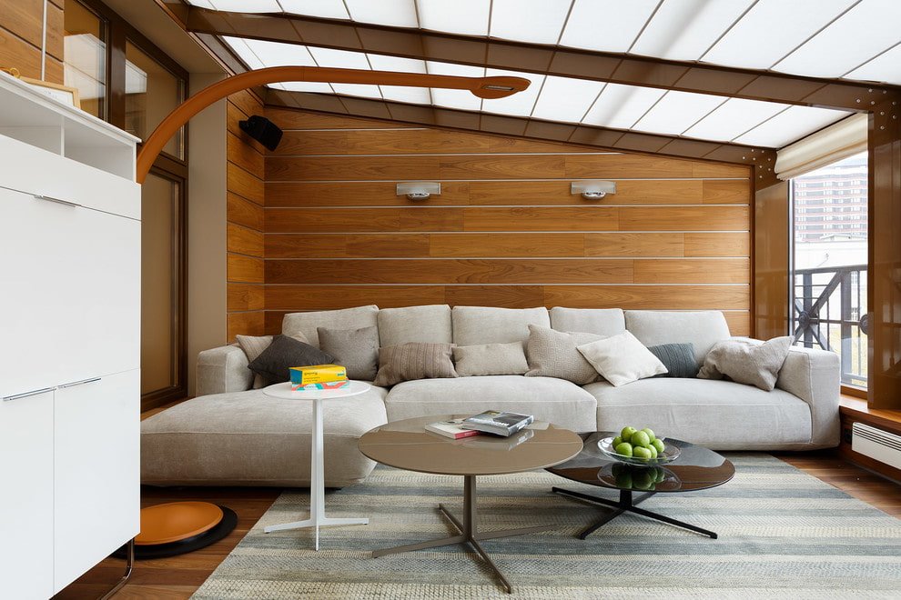Large sofa in the living room