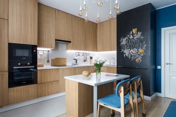 corner kitchen with island