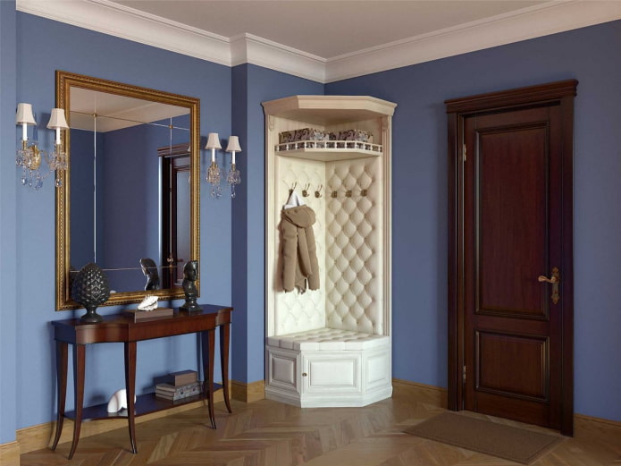 Corner in the hallway with carriage coupler