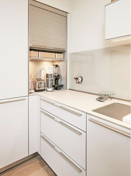 coffee machine in the corner