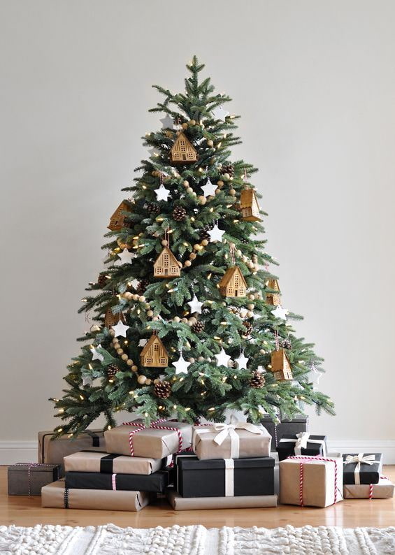 Christmas tree with houses